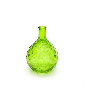Yeşil Bubble Cam Vazo (15 cm)