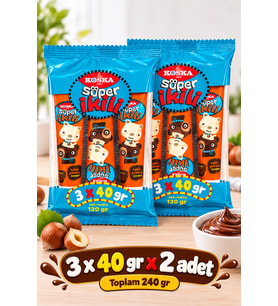 Koska TAHİN PEKMEZ TÜP SÜPER İKİLİ 3X40 GR - (2 ADET)