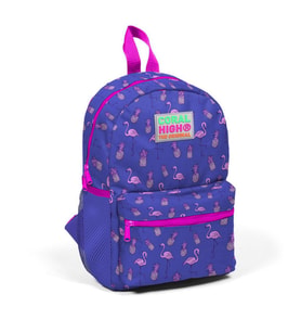 Minik Yuva Sırt Çantası Lavanta Pembe Flamingo Desenli İki Bölmeli  23152