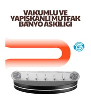 Mey İthalat® Çok Amaçlı Vakumlu Askılık Yapışkanlı Kolay Montajlı