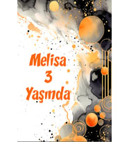 Çiçekler Temalı Doğum Günü Afişi -29 50x70 cm