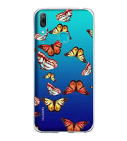 PrintiFy Huawei Y7 2019 ile Uyumlu 1mm Slim Fit Water Color 2 Baskılı Şeffaf  Kılıf