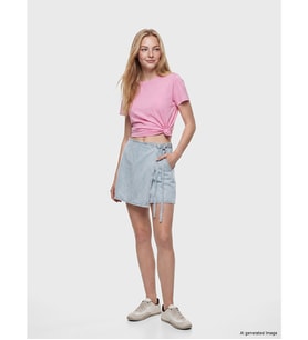LCW Jeans İndigo Standart Fit Jean Şort Etek
