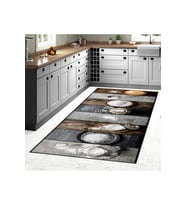 Rovigo Home Dijital Baskı Yıkanabilir Kaymaz Taban Mutfak Halısı RVG2104-SD508 (Kahverengi)
