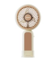 Asonic AFN21 Krem 250mAh Dahili Pil Elde Taşınabilir Masaüstü Usb Fan Şarjlı Type-c Şarj