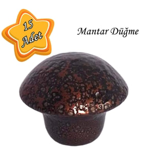 15 Adet Bakır Mantar Düğme Kulp Mobilya Çekmece Dolap Kapak Kulbu Metal Kulp Aksesuarları Vidalı