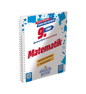 9.Sınıf Matematik Öğrencim Defteri Murat Eğitim Yayınları