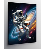 Kanvas Tablo Trampet Çalan Astronot