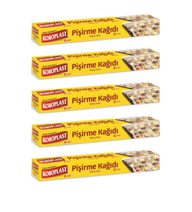 Koroplast Yağlı Fırın Tepsi Pişirme Kızartma Kağıdı - Kesimsiz - 8 Metre - 5 Kutu