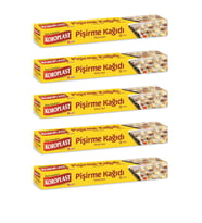 Koroplast Yağlı Fırın Tepsi Pişirme Kızartma Kağıdı - Kesimsiz - 8 Metre - 5 Kutu