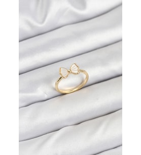 Pirinç Gold Renk Fiyonk Model Kadın Yüzük TJ-BYK3838