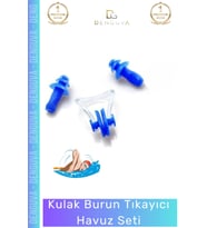 #KulakTıkacı Su Geçirmez Silikon Profesyonel Yüzücü Kulak Tıkacı Burun Klipsli Su Burun Tıkayıcı Hav