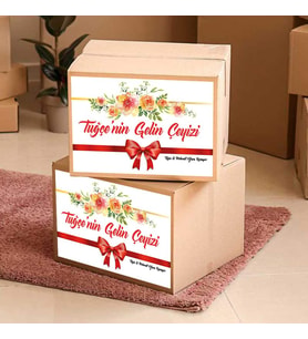 Çeyiz Etiketi 01 - Kendinden Yapışkanlı - (10'lu Paket)