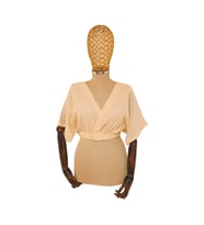 The Sile Fabric Sile Bezi Kruvaze Bluz (Ekru)