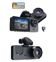 3 Kameralı 2 İnç 1080P Araç İçi Kamera Sürüş Kamerası CarPlay