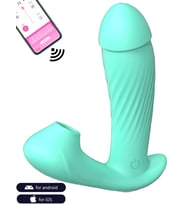 Fastieshop Mellow Telefon Kontrollü Giyilebilir Vibratör (Turkuaz)