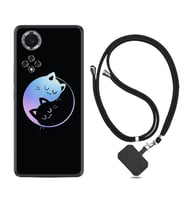 Huawei Nova Y70 Y90 Nova 9 SE  Kılıf Boyun Askılı Silikon Love Cats 1604