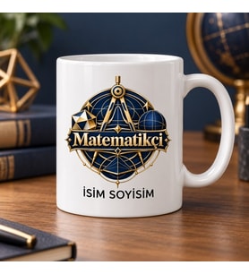 Kişiye Özel Matematikçi Baskılı Kupa – İsim Soyisimli Meslek Temalı Hediye Kupa