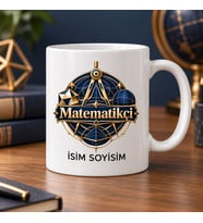 Kişiye Özel Matematikçi Baskılı Kupa – İsim Soyisimli Meslek Temalı Hediye Kupa