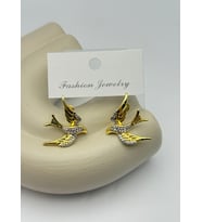 Vip Gold Taşlı Kuş Küpe - 26vipkp12