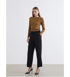 LCW EVERYDAY Siyah Beli Lastikli Kadın Pantolon
