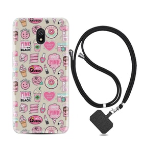 Xiaomi Redmi 8A 8 Pro 9C 9T 10C 11T Pro Kılıf Boyun Askılı Silikon Donut Flamingo 1415
