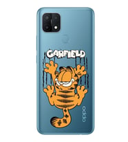 Oppo A15 / A15S Uyumlu Garfield Desenli Şeffaf Telefon Kılıfı