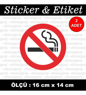 sıgara içilmez etiket sticker - 2 adet çıkartma araba motosiklet kask atv tablet pc buzdolabı otomobil bilgisayar uyumlu