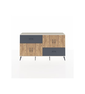 Arges Konsol 3 Raflı 2 Çekmeceli 4 Kapaklı 176x30x99 Aytaşı-Çam/Antrasit