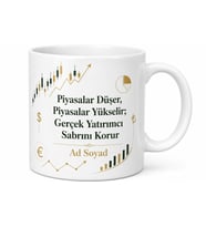 Finans Analiz Borsa Kripto Para Yatırım Merkez Bankası Temalı Porselen Kupa Bardak Hediye