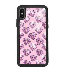 iPhone Xs Max Diamond Tasarımlı Glossy Telefon Kılıfı