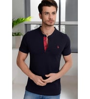 T8560 DEWBERRY T-SHIRT-KOYU LACİVERT