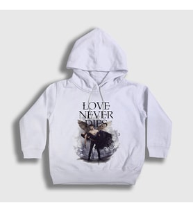 Presmono Unisex Çocuk Beyaz Daniel Grigori Dizi Fallen Kapüşonlu Sweatshirt 484597tt