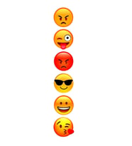 Sosyal Media Emoji Yüzler Çoklu Sticker Set 1.Sınıf Kalite