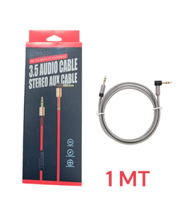 Metal Başlık Tpe Kablo 3.5Mm Aux Kablo 1 Metre Renkli