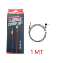 Metal Başlık Tpe Kablo 3.5Mm Aux Kablo 1 Metre Renkli