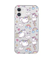 Iphone 11 Uyumlu Unicorn Tasarımlı Şeffaf Telefon Kılıfı