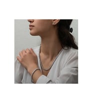 925 ayar gümüş pırlanta montur kolye ve bileklik set