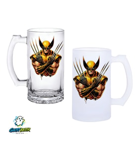 Wolverine Kulplu Bira Bardağı Buzlu veya Şeffaf Seçenekli 0364