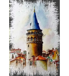 İstanbul Tasarımlı Ahşap Poster