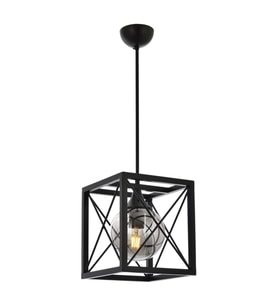 Avonnı Av-60127-1bsy Siyah Boyalı Avize, Metal, Cam, 22cm