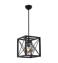 Avonnı Av-60127-1bsy Siyah Boyalı Avize, Metal, Cam, 22cm