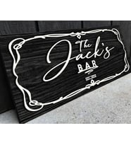 BK Gift Kişiye Özel Kabartma Tasarım Siyah(Ebony) Ahşap Bar Tabelası, Home Bar Tabela, Rustik Ev Dekorasyonu, Duvar Dekoru-4