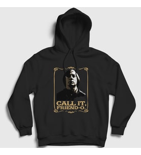 Presmono Unisex Siyah Call it Film No Country For Old Men Kapüşonlu Sweatshirt 247813tt