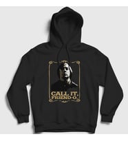 Presmono Unisex Siyah Call it Film No Country For Old Men Kapüşonlu Sweatshirt 247813tt