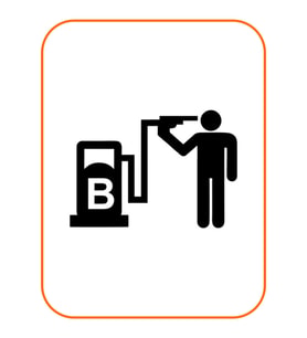 Oto Yakıt Depo Yakıt Kapağı Sticker Siyah 14*10 Cm