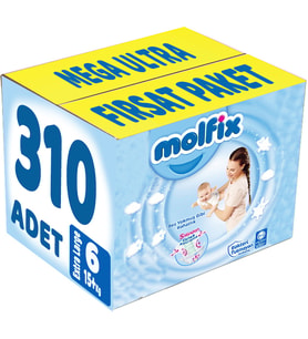 Molfix Bebek Bezi Beden:6 (15+Kg) Extra Large 310 Adet Mega Ultra Fırsat Pk