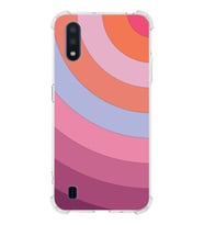 Samsung Galaxy A01  Köşe Korumalı Antişok Kapak Renk Cümbüşü Tasarımlı  Silikon Kılıf (Şeffaf)