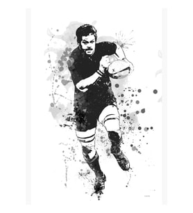Rugby Oyuncusu Tablo Ahşap Poster Dekoratif
