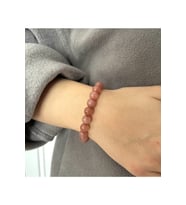Kadın - Çok Şık Soluk Menekşe Kırmızısı Jade Doğal Taşı Bileklik  Handmade
